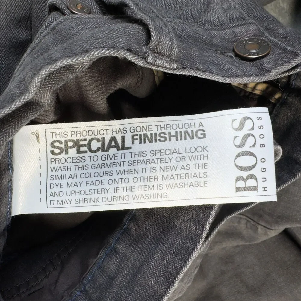 Hugo Boss Jeans Mens 36x34 Gray Vintage Wash Casual Everyday Straight Pants